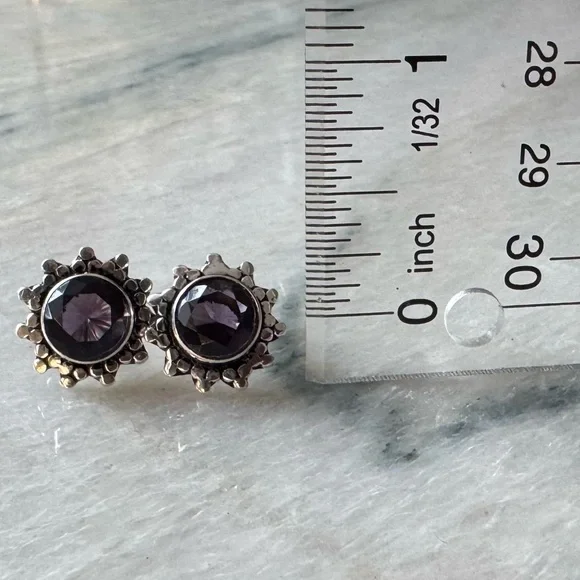 NWOT Sundance Amethyst Shadows Earrings, Amethyst, Sterling Silver - Picture 5 of 5